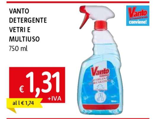 VANTO DETERGENTE VETRI E MULTIUSO