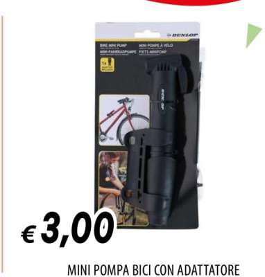 Mini Pompa Bici con Adattatore