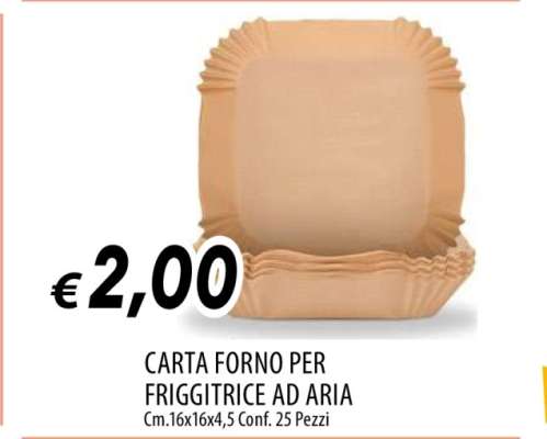 CARTA FORNO PER FRIGGITRICE AD ARIA