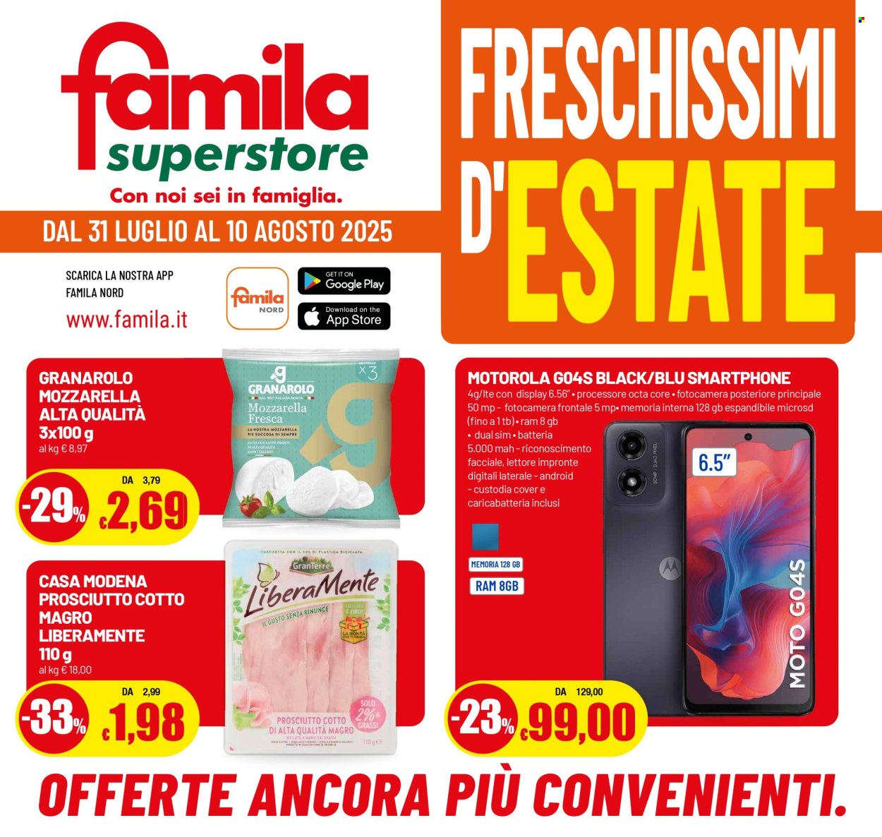 Volantino Famila - 31/7/2025 - 10/8/2025. Pagina 1