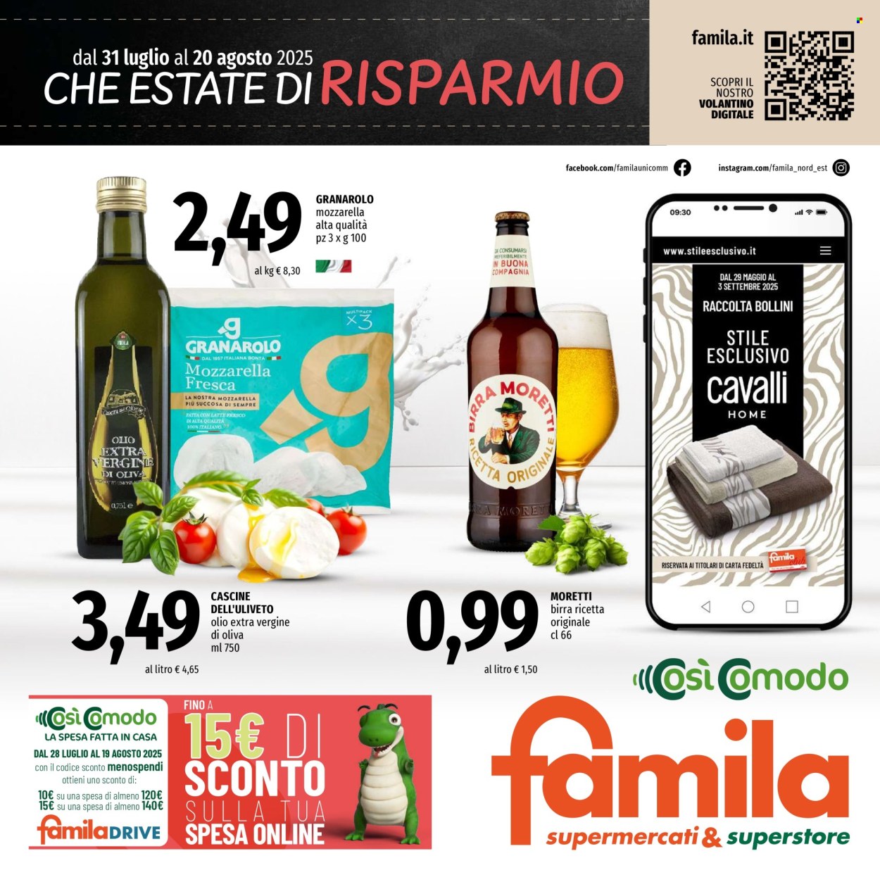 Volantino Famila - 31/7/2025 - 20/8/2025. Pagina 1