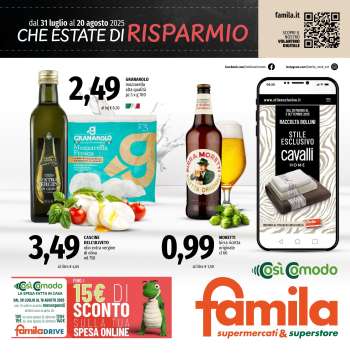 Volantino Famila - 31/7/2025 - 20/8/2025.