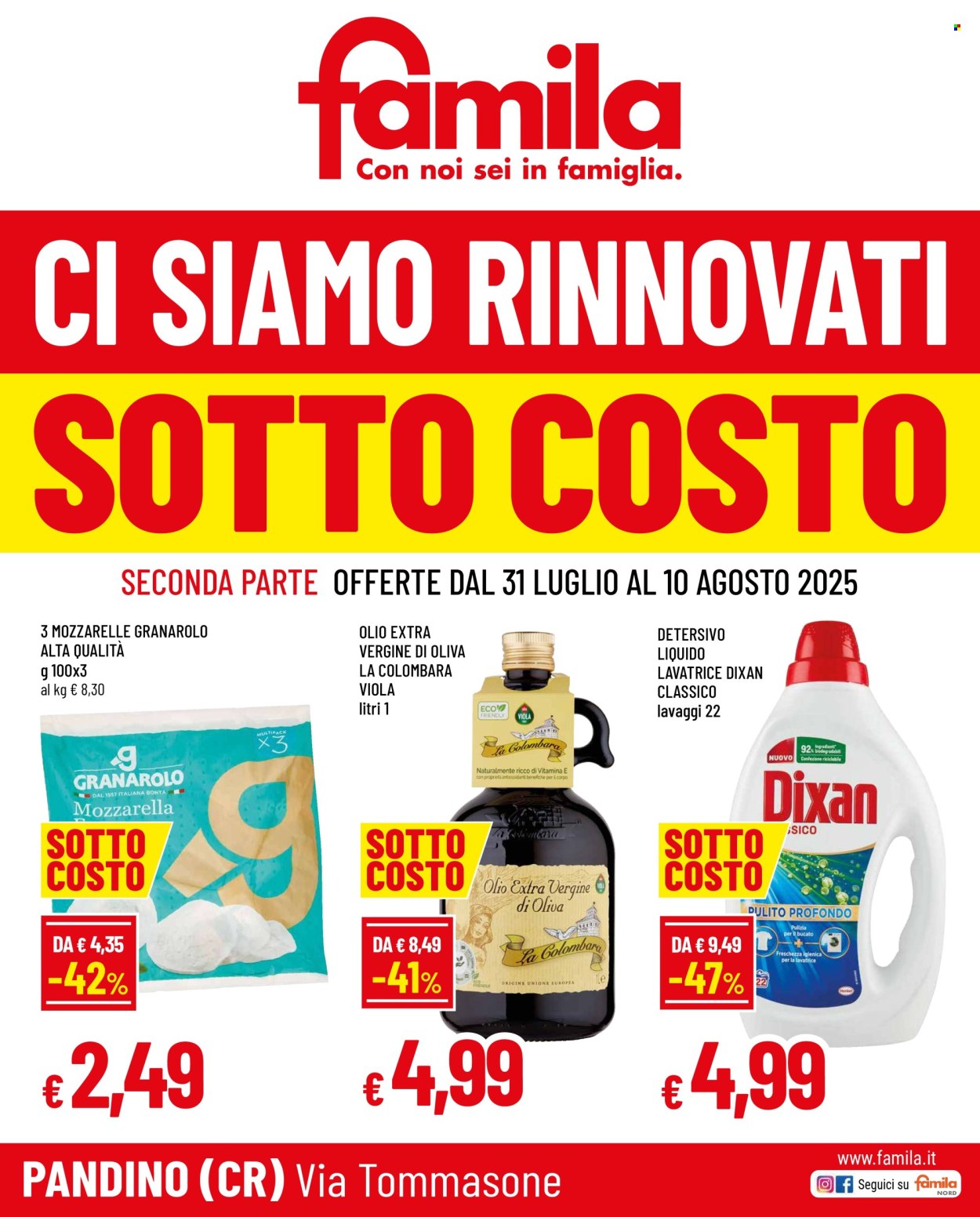 Volantino Famila - 31/7/2025 - 10/8/2025. Pagina 1