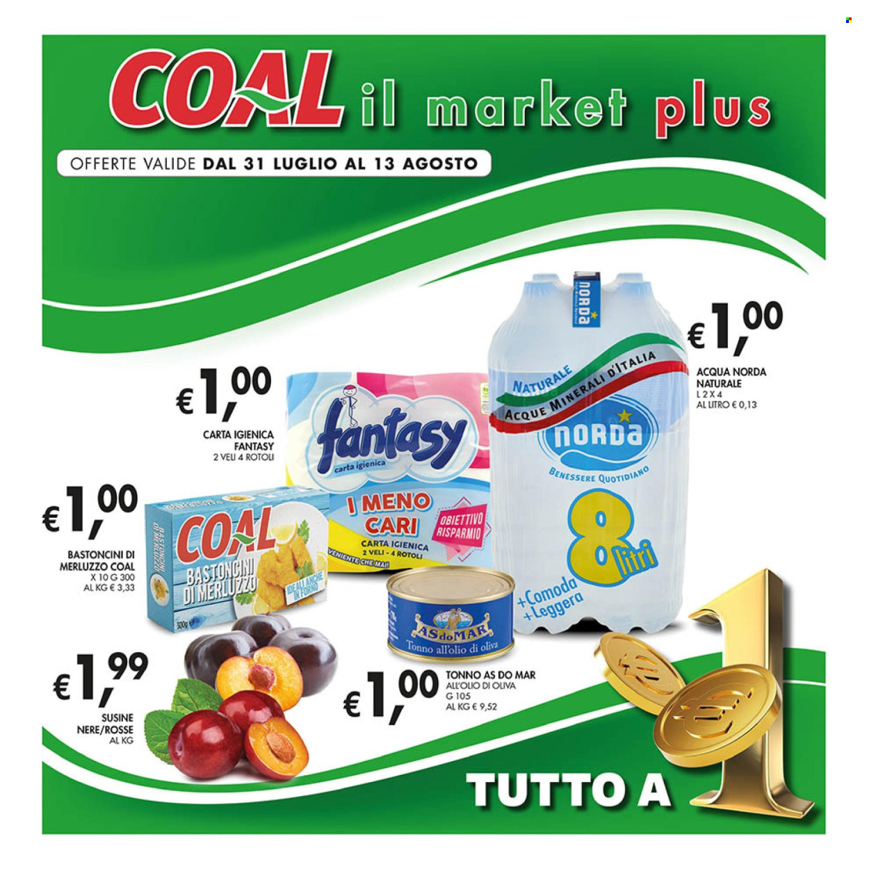 Volantino COAL - 31/7/2025 - 13/8/2025. Pagina 1