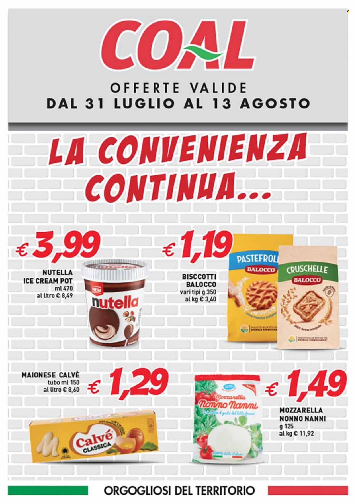 Volantino COAL - 31/7/2025 - 13/8/2025. Pagina 1