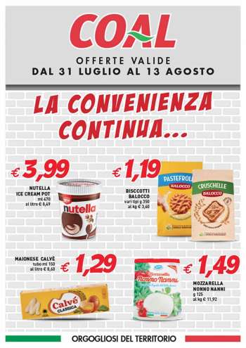 Volantino COAL - 31/7/2025 - 13/8/2025.
