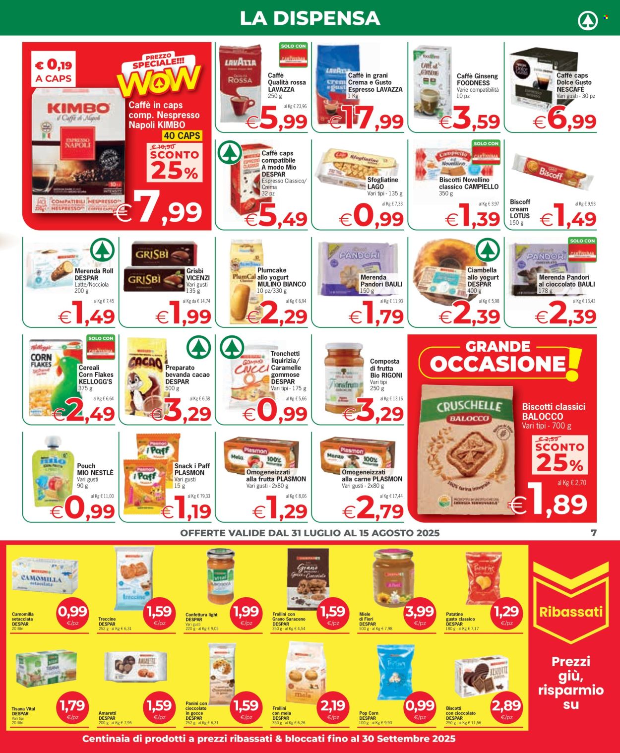 Volantino Despar - 31/7/2025 - 15/8/2025. Pagina 7
