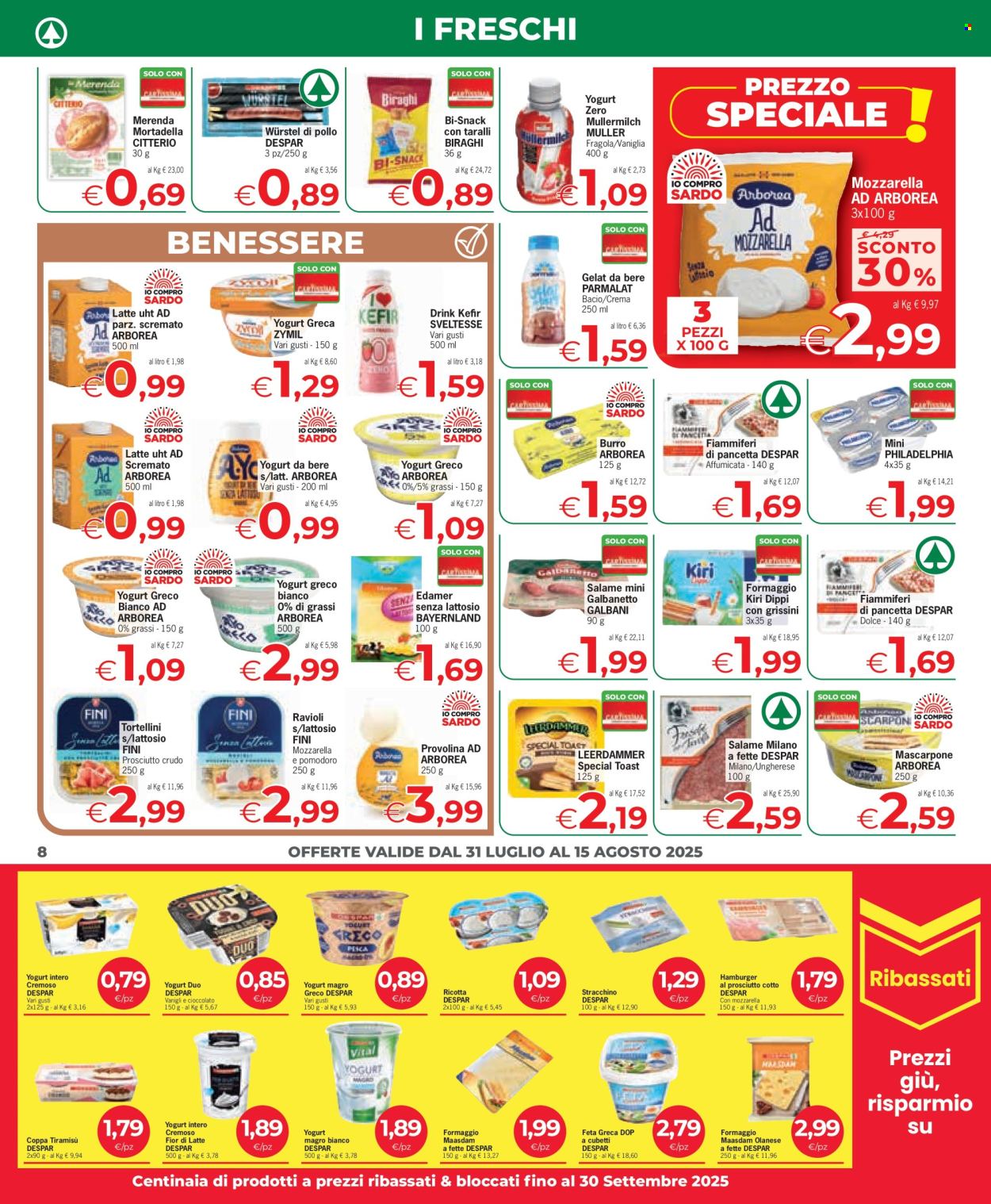 Volantino Eurospar - 31/7/2025 - 15/8/2025. Pagina 8