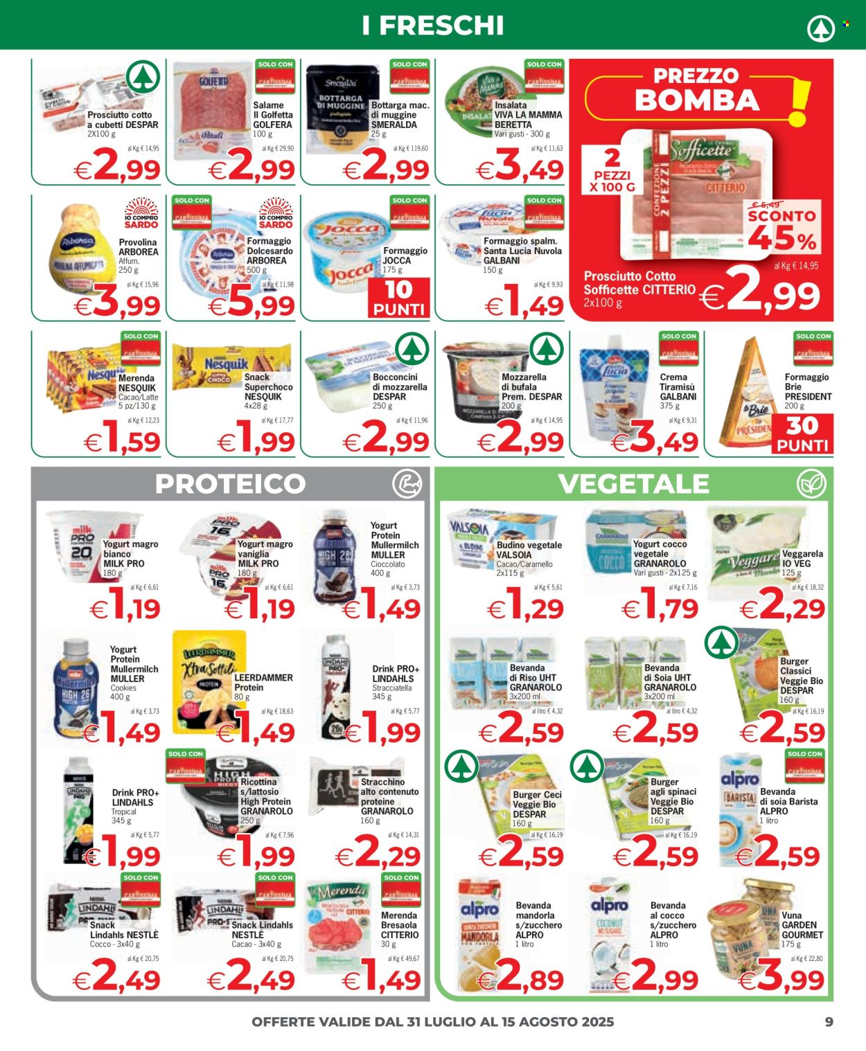 Volantino Eurospar - 31/7/2025 - 15/8/2025. Pagina 9