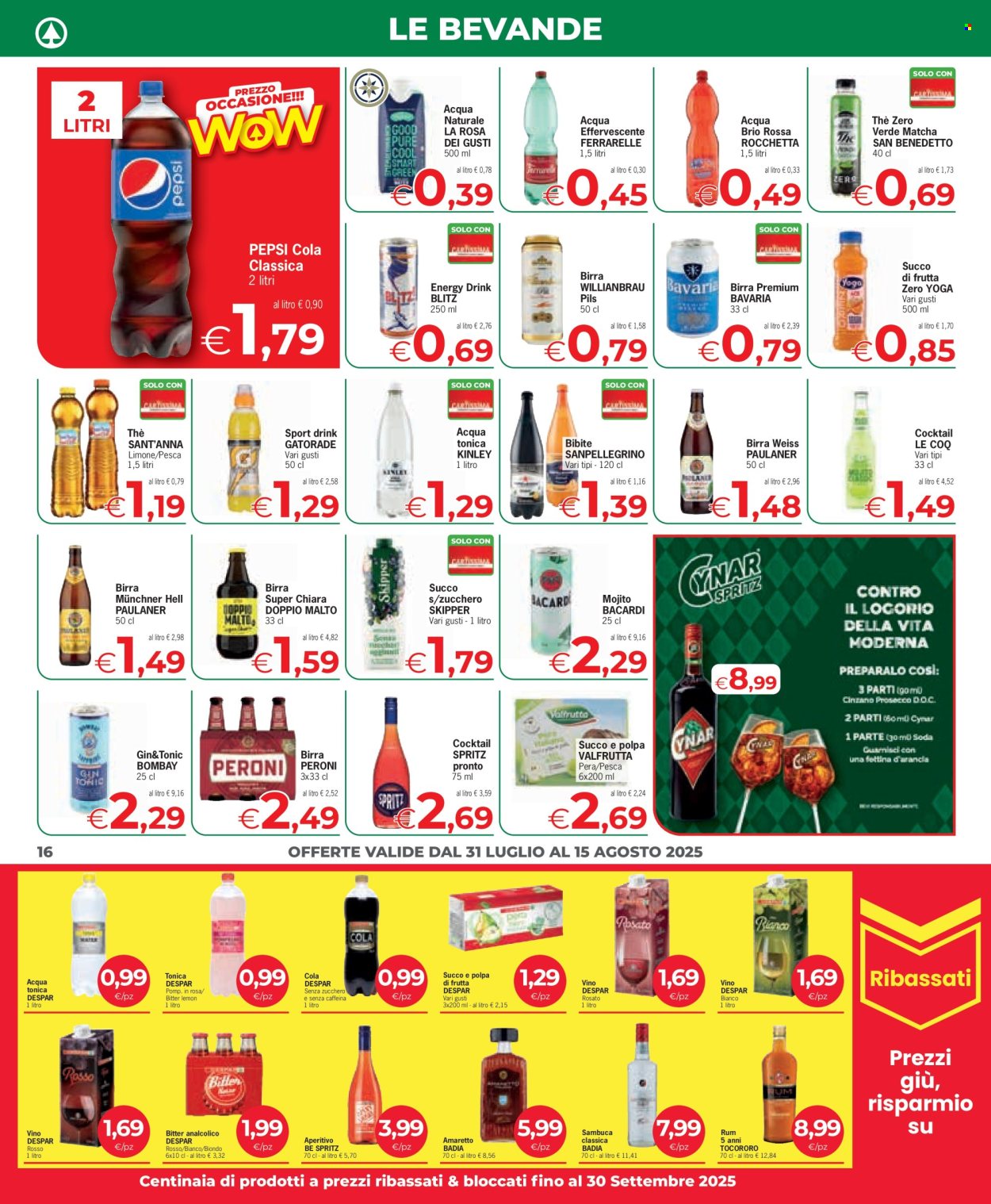 Volantino Eurospar - 31/7/2025 - 15/8/2025. Pagina 16