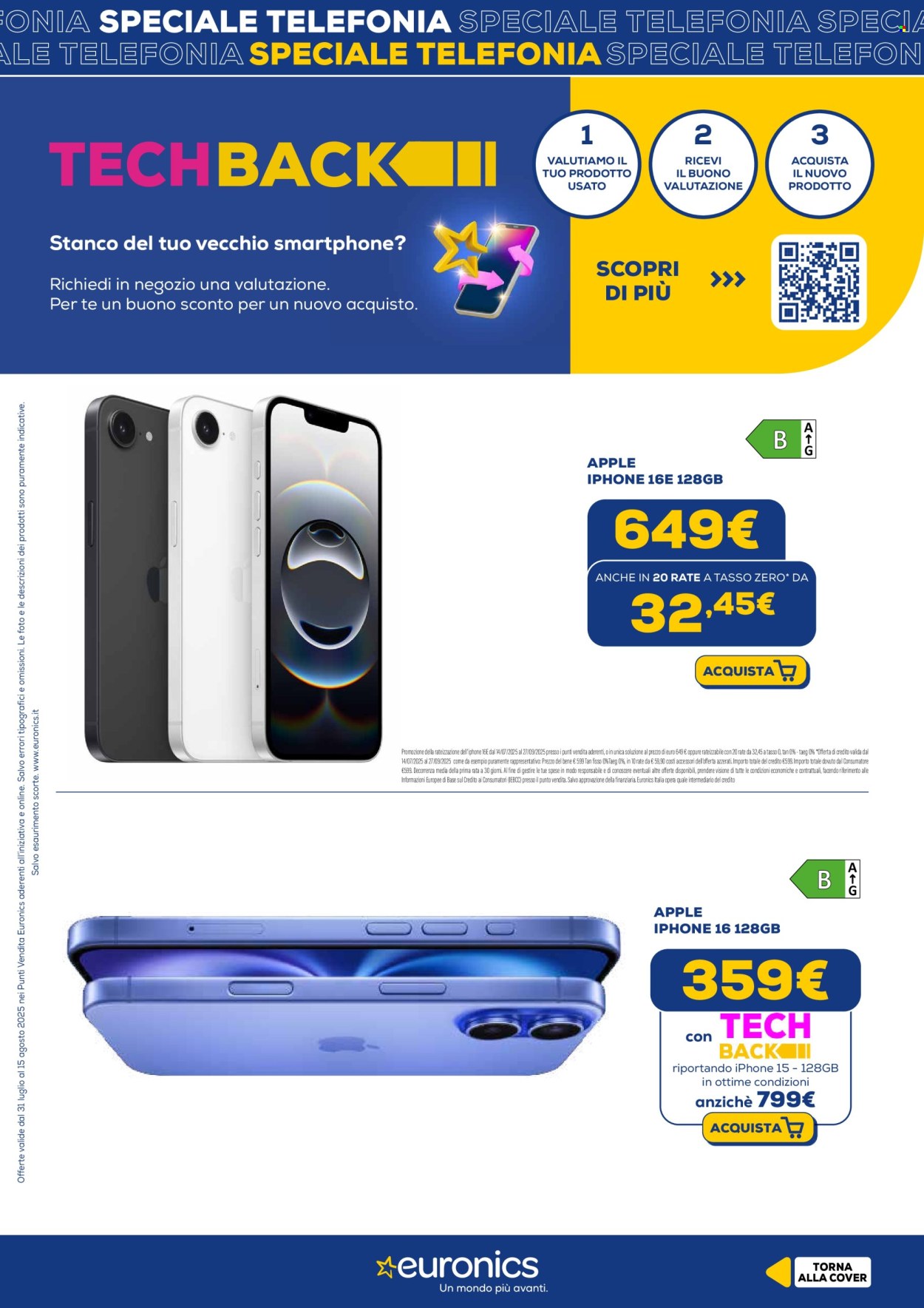 Volantino Euronics - 31/7/2025 - 15/8/2025. Pagina 3
