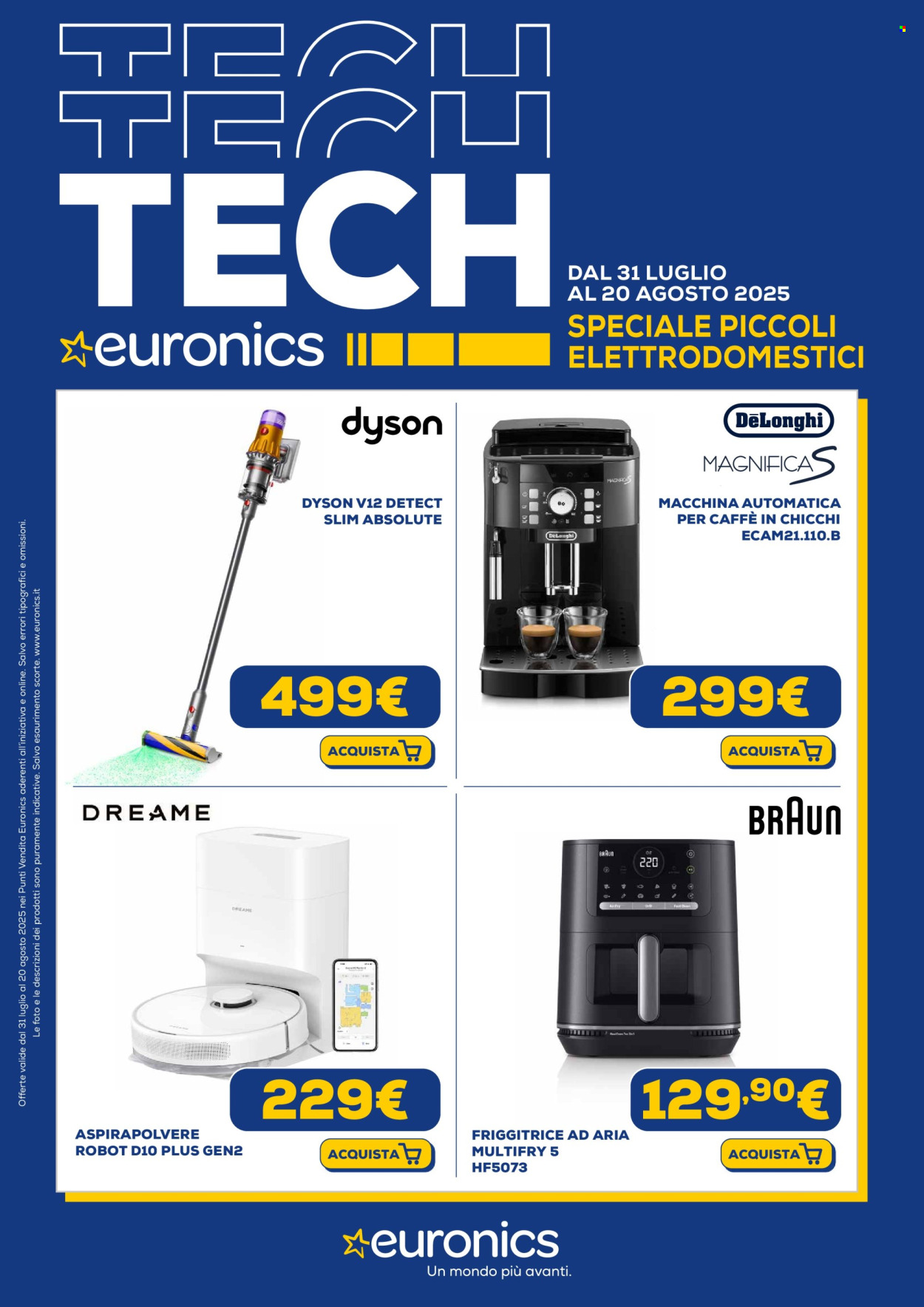 Volantino Euronics - 31/7/2025 - 20/8/2025. Pagina 1