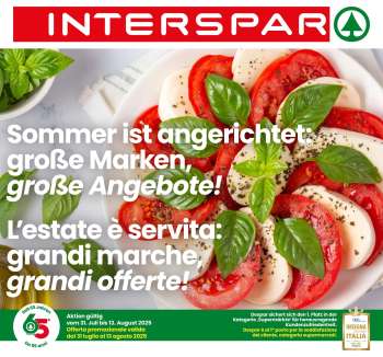 Volantino Interspar - 31/7/2025 - 13/8/2025.