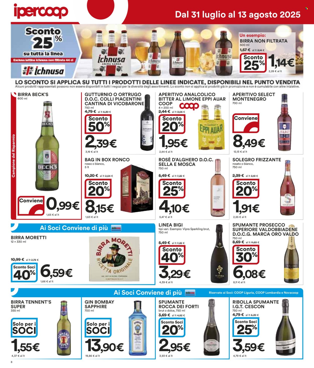 Volantino Coop - 31/7/2025 - 13/8/2025. Pagina 8
