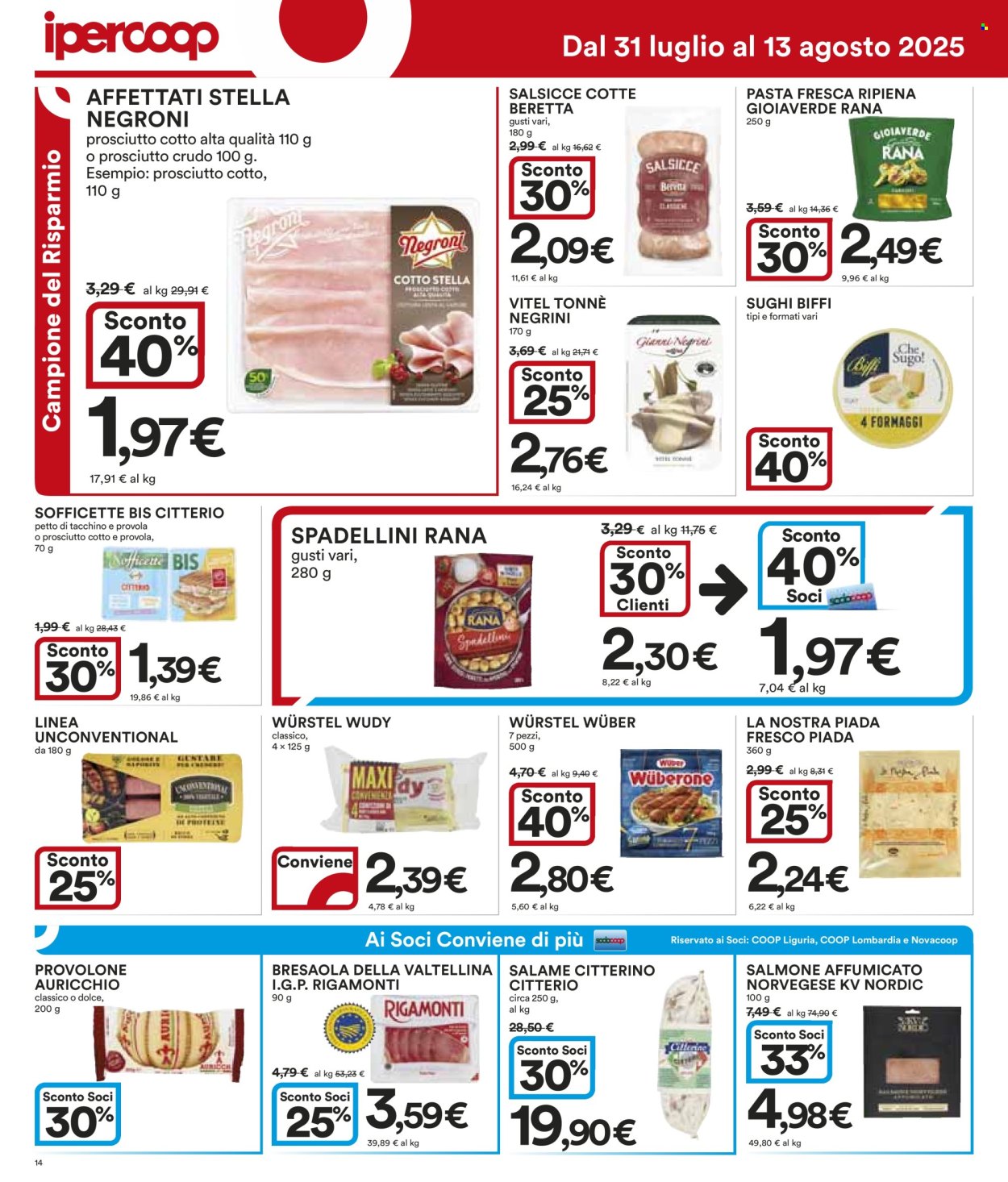 Volantino Coop - 31/7/2025 - 13/8/2025. Pagina 14