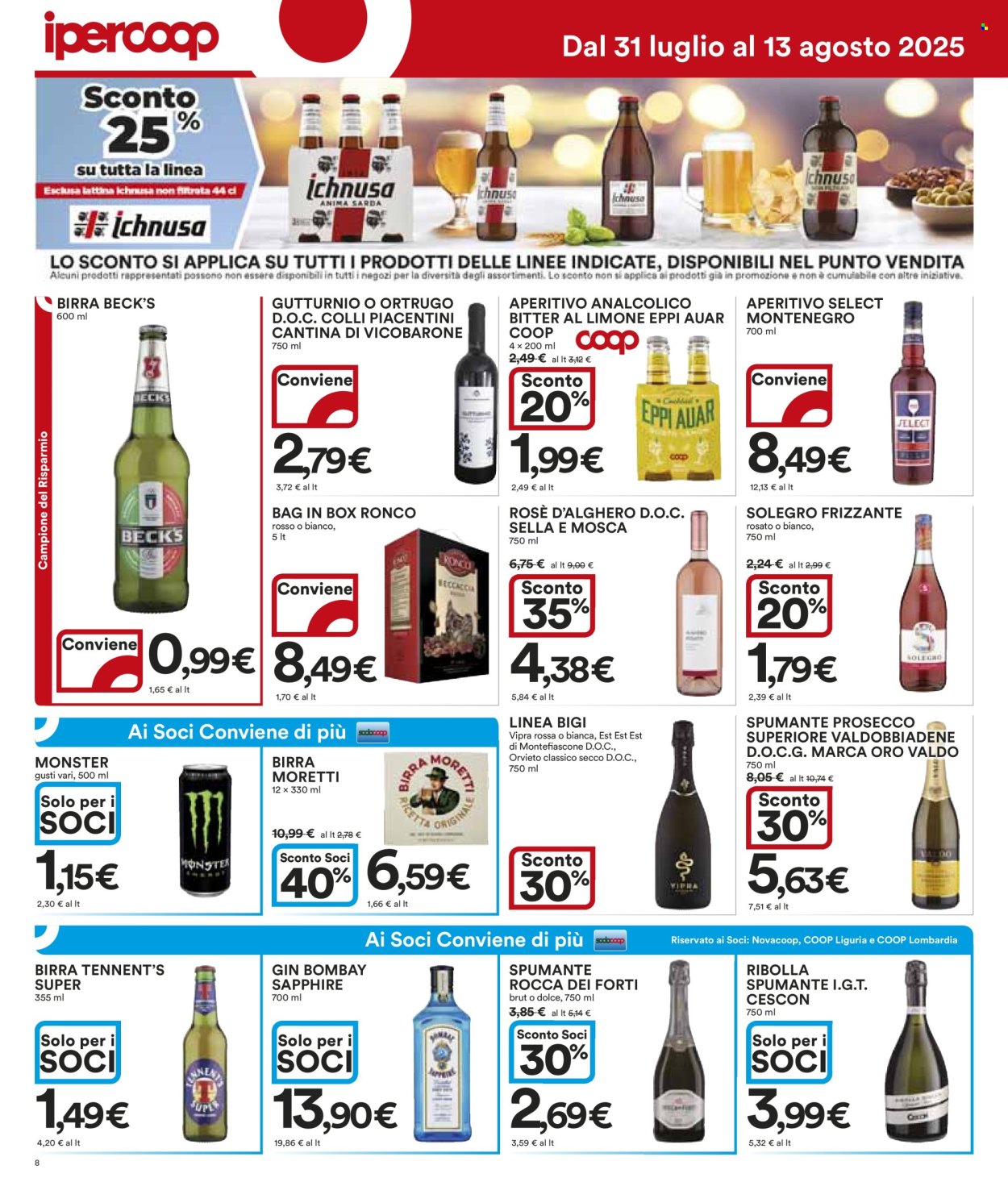 Volantino Coop - 31/7/2025 - 13/8/2025. Pagina 8
