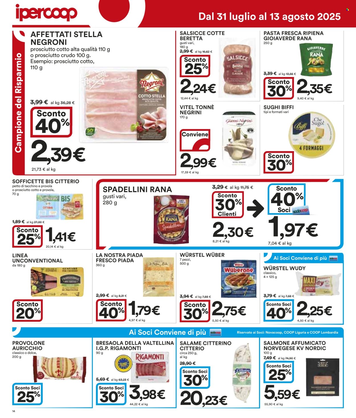 Volantino Coop - 31/7/2025 - 13/8/2025. Pagina 14