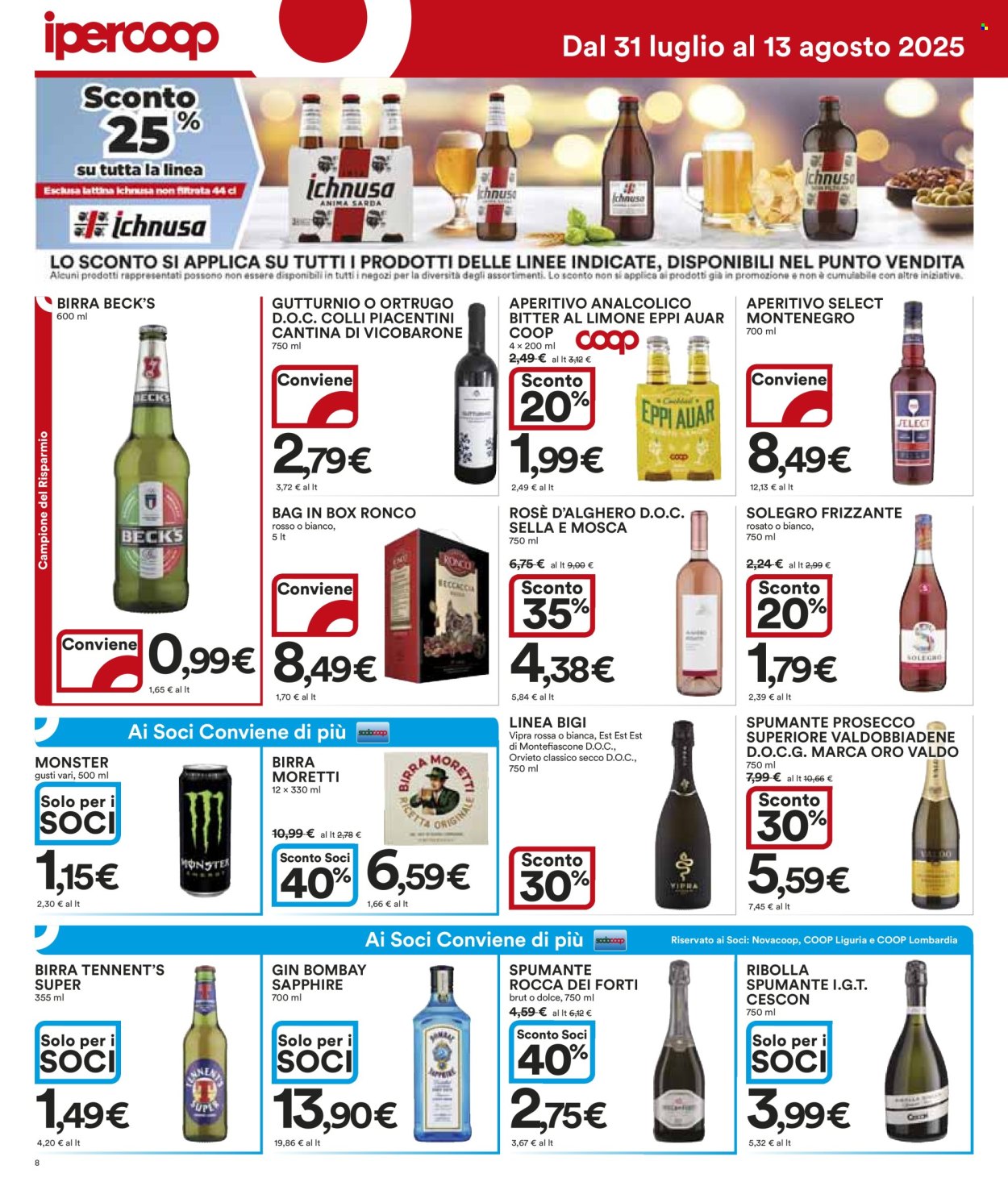 Volantino Coop - 31/7/2025 - 13/8/2025. Pagina 8