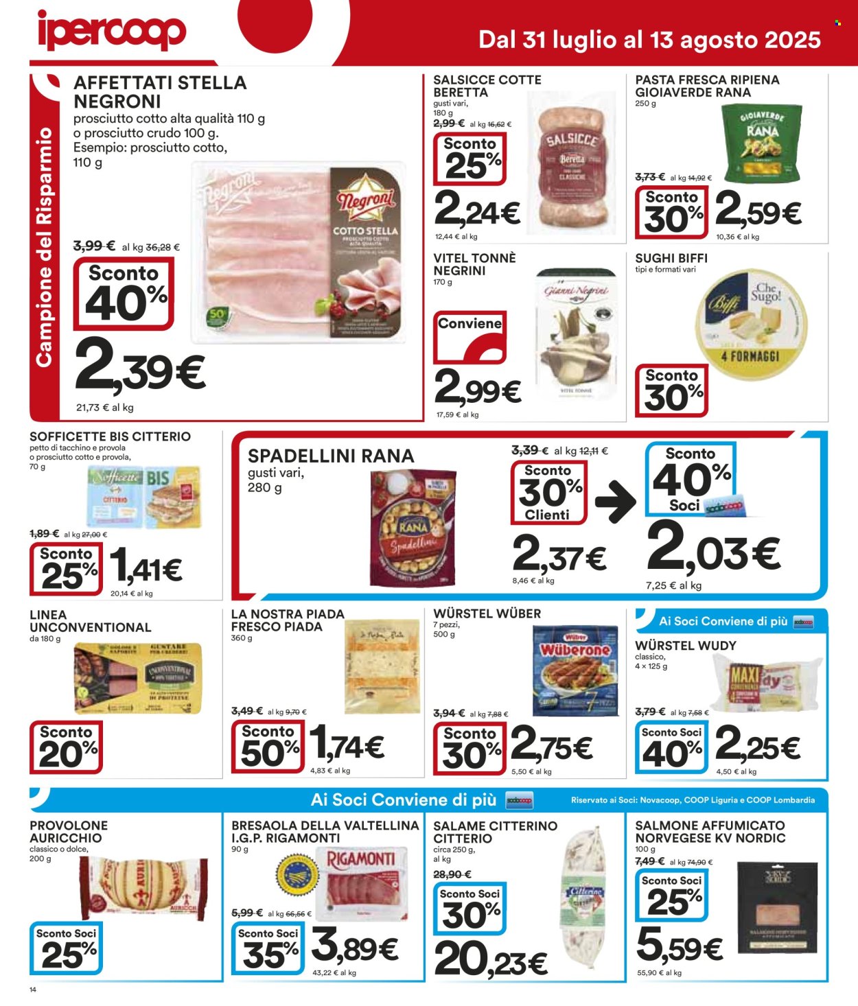 Volantino Coop - 31/7/2025 - 13/8/2025. Pagina 14