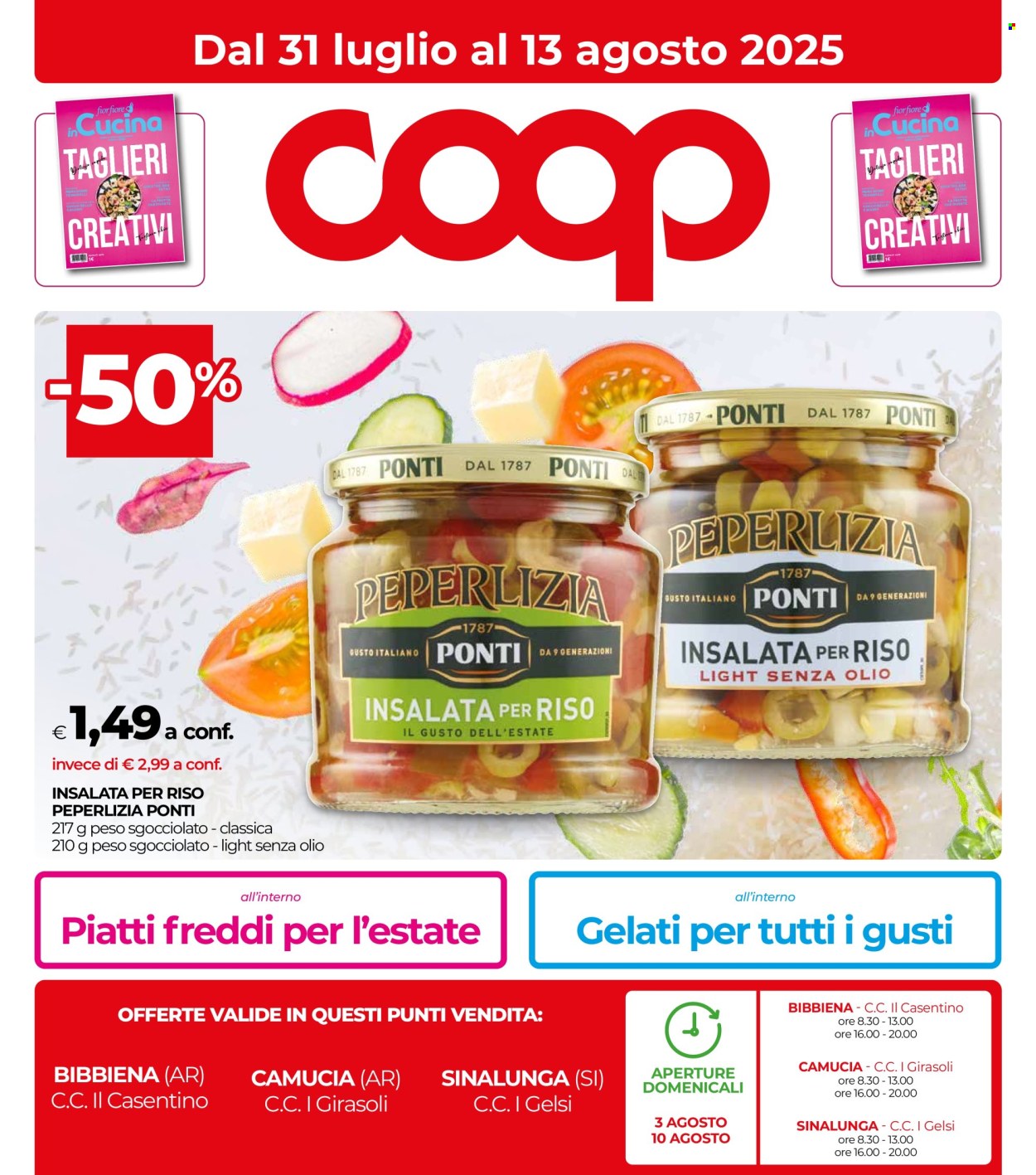 Volantino Coop - 31/7/2025 - 13/8/2025. Pagina 1