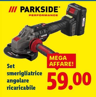 Set smerigliatrice angolare ricaricabile