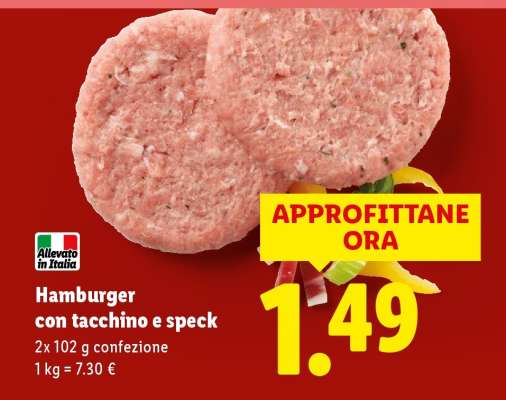 Hamburger con tacchino e speck