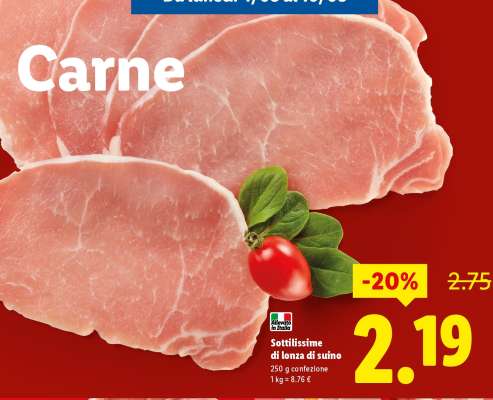 Sottilissime di lonza di suino