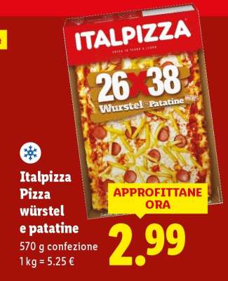 Italpizza Pizza wurstel e patatine