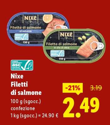 Nixe Filetti di salmone