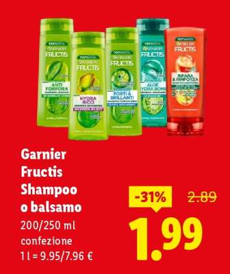 Garnier Fructis Shampoo o balsamo
