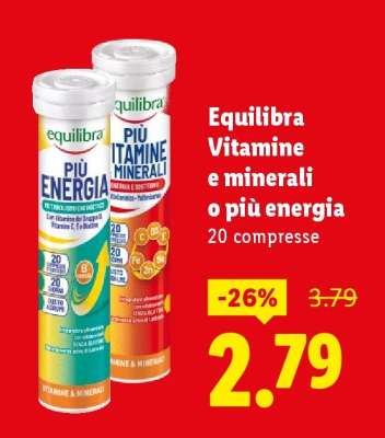 Equilibra Vitamine e minerali o più energia