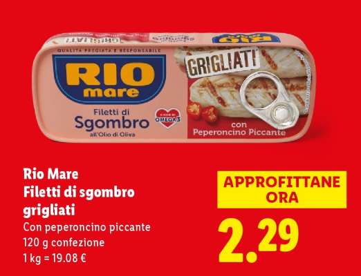 RIO MARE Filetti di Sgombro grigliati