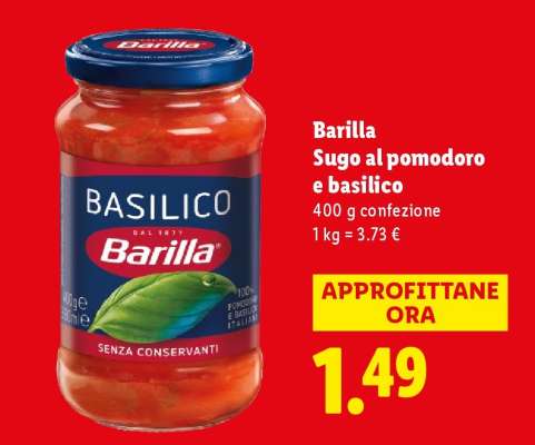 Barilla Sugo al pomodoro e basilico