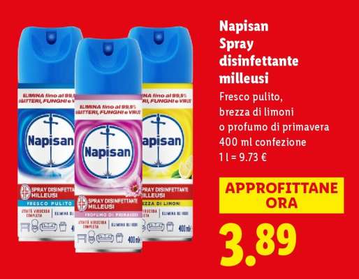 Napisan Spray disinfettante milleusi