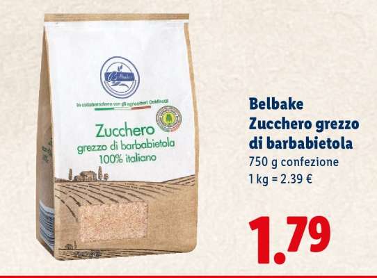 Belbake Zucchero grezzo di barbabietola