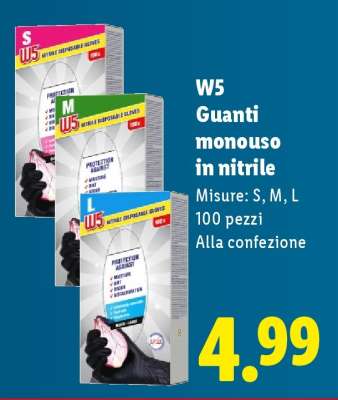 W5 Guanti monouso in nitrile