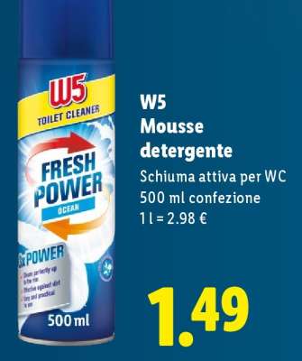 W5 Mousse detergente