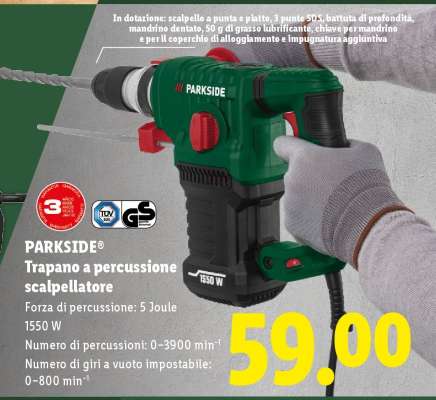 PARKSIDE® Trapano a percussione scalpellatore