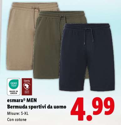 esMara® MEN Bermuda sportivi da uomo