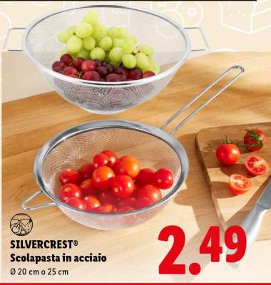 SILVERCREST® Scolapasta in acciaio