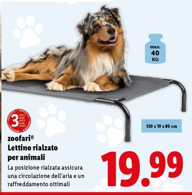 zoofari® Lettino rialzato per animali