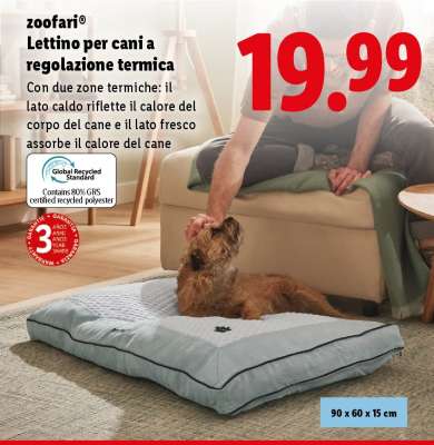 zoofari® Lettino per cani a regolazione termica
