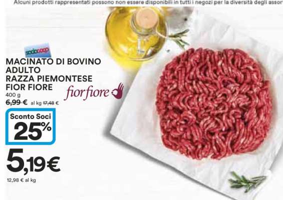 Macinato di Bovino Adulto Razza Piemontese Fior Fiore