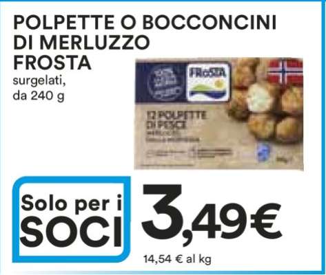 POLPETTE O BOCCONCINI DI MERLUZZO FROSTA