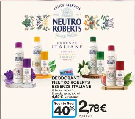 DEODORANTI NEUTRO ROBERTS ESSENZE ITALIANE