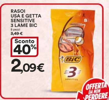 RASOI USA E GETTA SENSITIVE 3 LAME BIC
