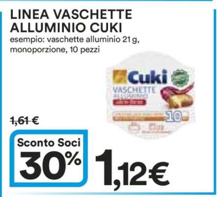 LINEA VASCHETTE ALLUMINIO CUKI