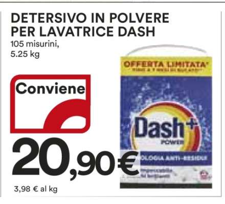 Detersivo in polvere per lavatrice Dash