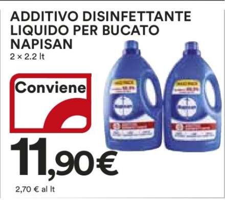 Additivo Disinfettante Liquido per Bucato Napisan