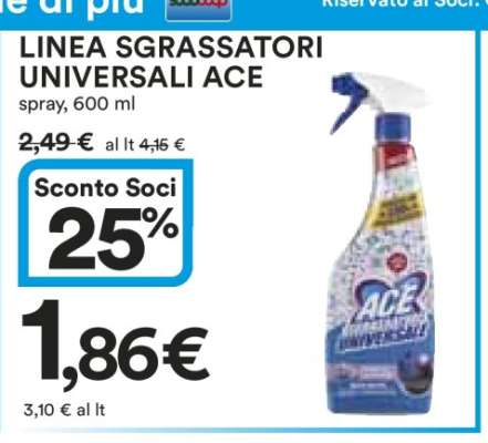 LINEA SGRASSATORI UNIVERSALI ACE